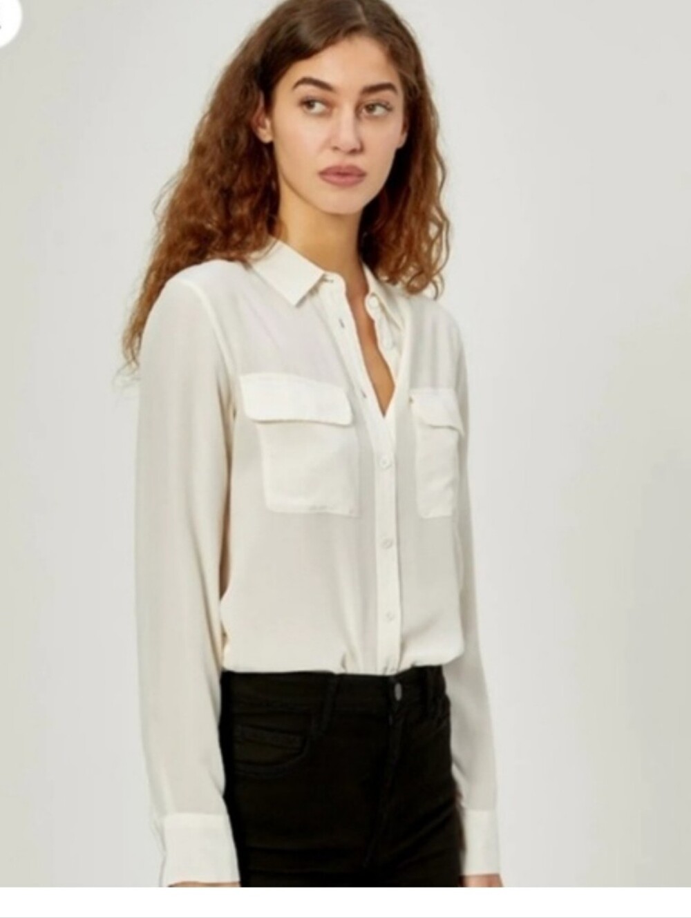 Equipment Femme 100% Silk Button Down Blouse Sz. S - Cream